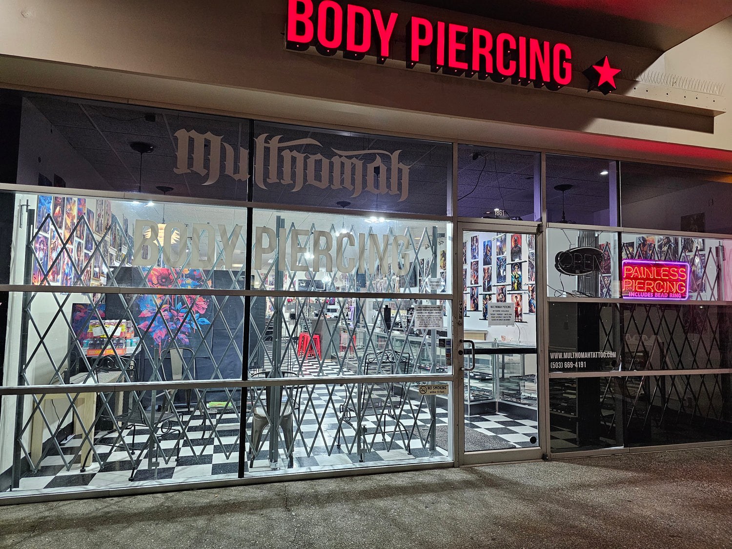 Multnomah Body Piercing studio in Gresham, Oregon